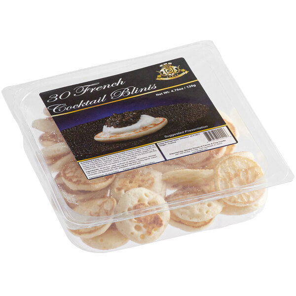 French Mini Blinis 30 Count - Caviar Lover - French Mini Blinis 30 Count