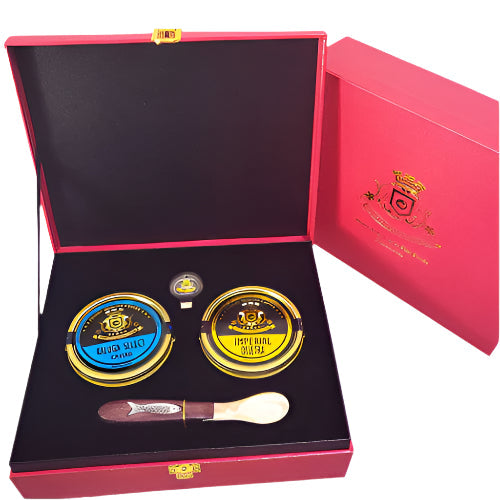 Gold Reserve Caviar Indulgence - Red Gift Box - Caviar Lover - Gold Reserve Caviar Indulgence - Red Gift Box