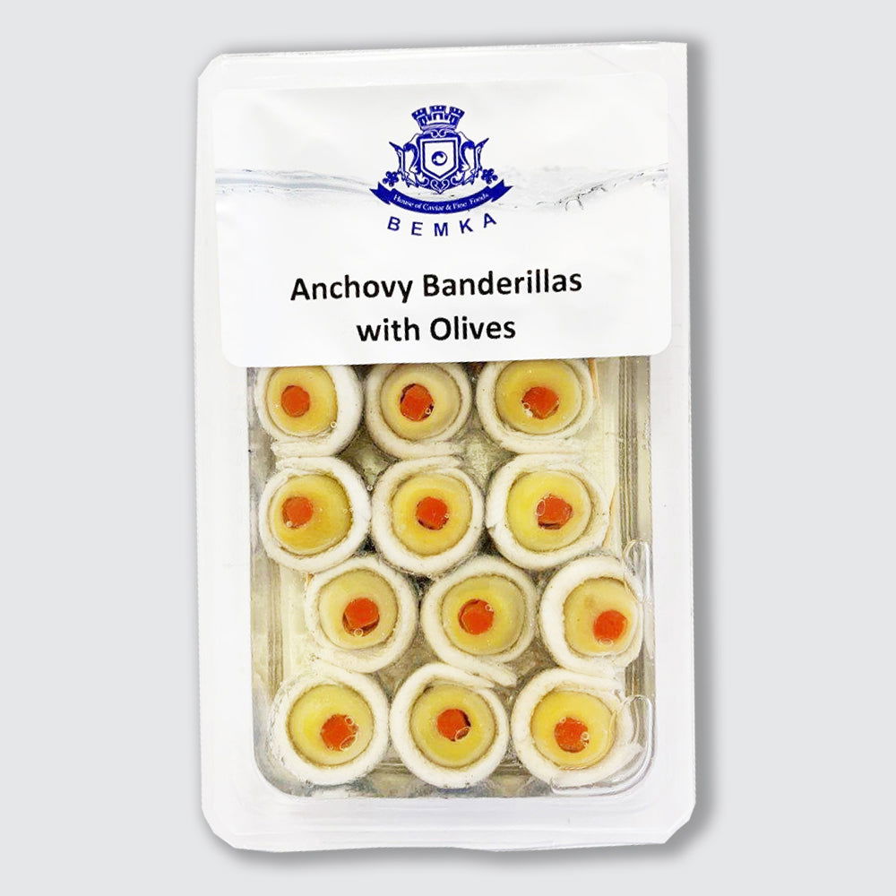 Green Olives Marinated Anchovy 7 Oz - Caviar Lover - Green Olives Marinated Anchovy 7 Oz