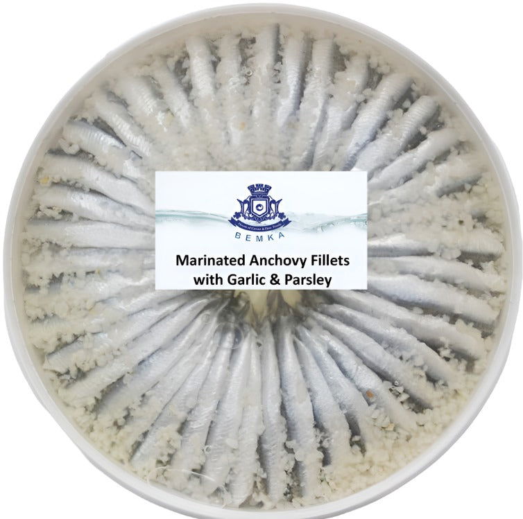 Marinated Anchovies In Garlic & Parsley - Caviar Lover - Marinated Anchovies In Garlic & Parsley