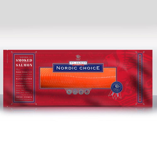 Nordic Choice Smoked Salmon Sliced Skin On Side - Caviar Lover - Nordic Choice Smoked Salmon Sliced Skin On Side