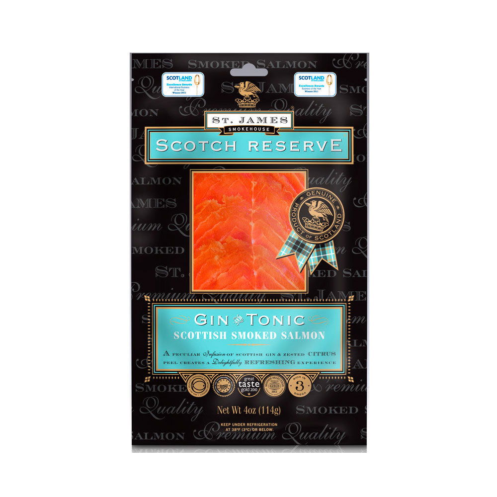 Scottish Reserve Smoked Salmon Infused With Gin & Tonic - Caviar Lover - Scottish Reserve Smoked Salmon Infused With Gin & Tonic