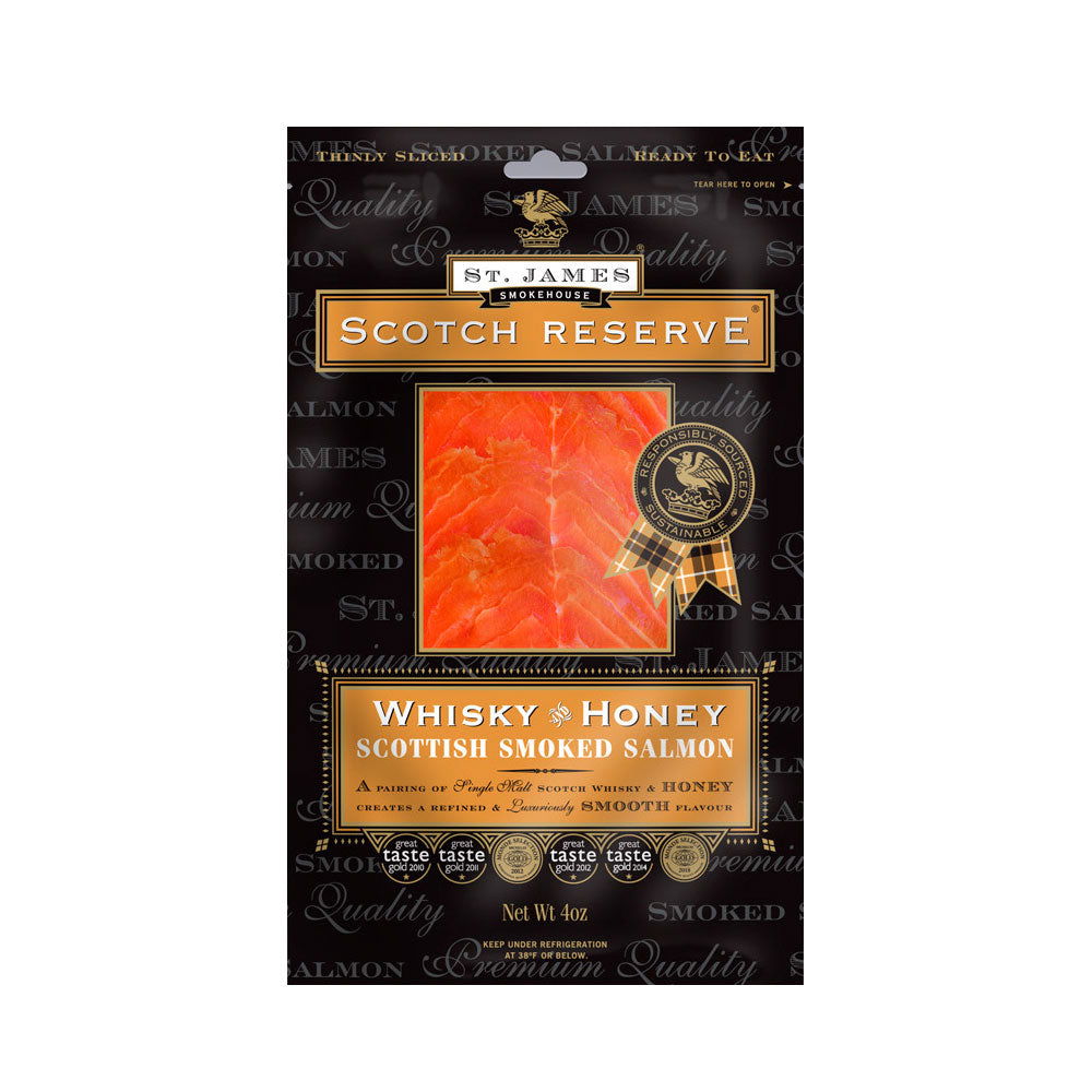 Scottish Reserve Smoked Salmon Infused With Whiskey & Honey - Caviar Lover - Scottish Reserve Smoked Salmon Infused With Whiskey & Honey