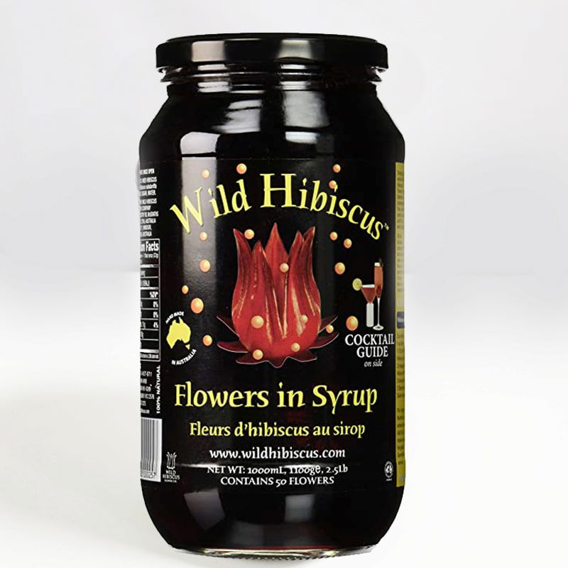 Wild Hibiscus Flowers In Syrup 2.5 Lb. Jar - Caviar Lover - Wild Hibiscus Flowers In Syrup 2.5 Lb. Jar — image 1